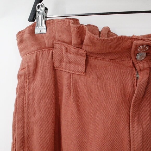 NWT Veronica Beard Pants Womens 10 Mocha Karter Linen Cotton High Rise Straight - Picture 3 of 16